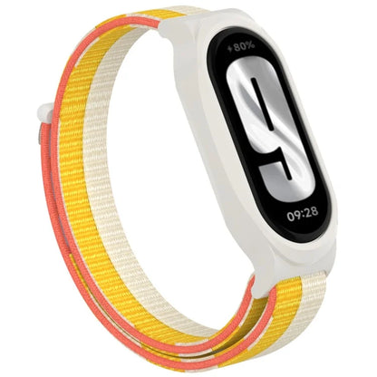 For Xiaomi Mi Band 9 / Smart Band 8 Watch Band Nylon Loop Wrist Strap with PC Watch Case
