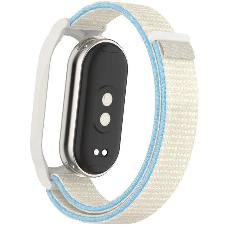 For Xiaomi Mi Band 9 / Smart Band 8 Watch Band Nylon Loop Wrist Strap with PC Watch Case
