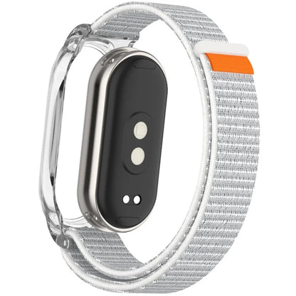 For Xiaomi Mi Band 9 / Smart Band 8 Watch Band Nylon Loop Wrist Strap with PC Watch Case