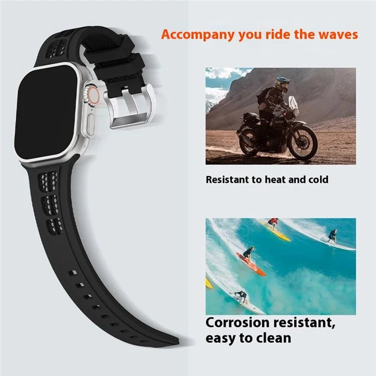 Watch Strap for Apple Watch 10 46mm / Ultra 2 / Ultra 49mm / 9 8 7 45mm / SE (2023) SE (2022) SE 6 5 4 44mm / 3 2 1 42mm Silicone Band