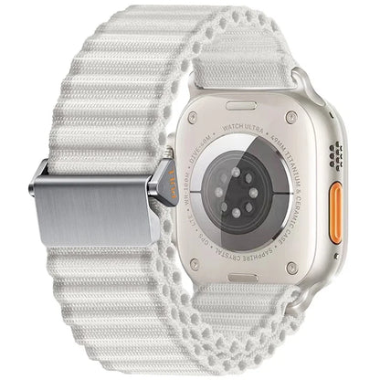 For Apple Watch Series 10 42mm / 9 8 7 41mm / SE (2023) SE (2022) SE 6 5 4 40mm / 3 2 1 38mm Wavy Texture Nylon Strap