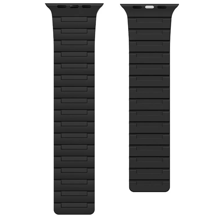 For Apple Watch 10 46mm / Ultra 2 / Ultra 49mm / 9 8 7 45mm / SE (2023) SE (2022) SE 6 5 4 44mm / 3 2 1 42mm Magnetic Silicone Watch Strap