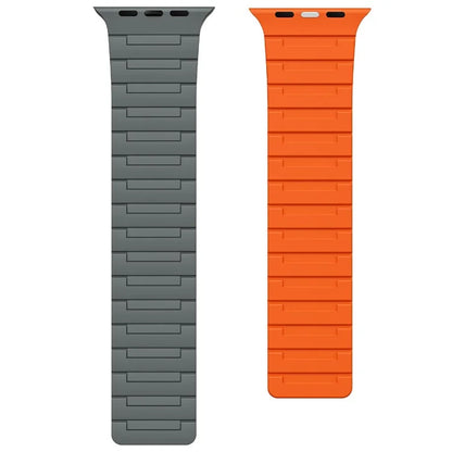 For Apple Watch 10 46mm / Ultra 2 / Ultra 49mm / 9 8 7 45mm / SE (2023) SE (2022) SE 6 5 4 44mm / 3 2 1 42mm Magnetic Silicone Watch Strap