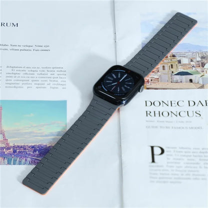 For Apple Watch 10 46mm / Ultra 2 / Ultra 49mm / 9 8 7 45mm / SE (2023) SE (2022) SE 6 5 4 44mm / 3 2 1 42mm Magnetic Silicone Watch Strap