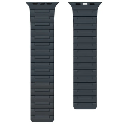 For Apple Watch 10 46mm / Ultra 2 / Ultra 49mm / 9 8 7 45mm / SE (2023) SE (2022) SE 6 5 4 44mm / 3 2 1 42mm Magnetic Silicone Watch Strap