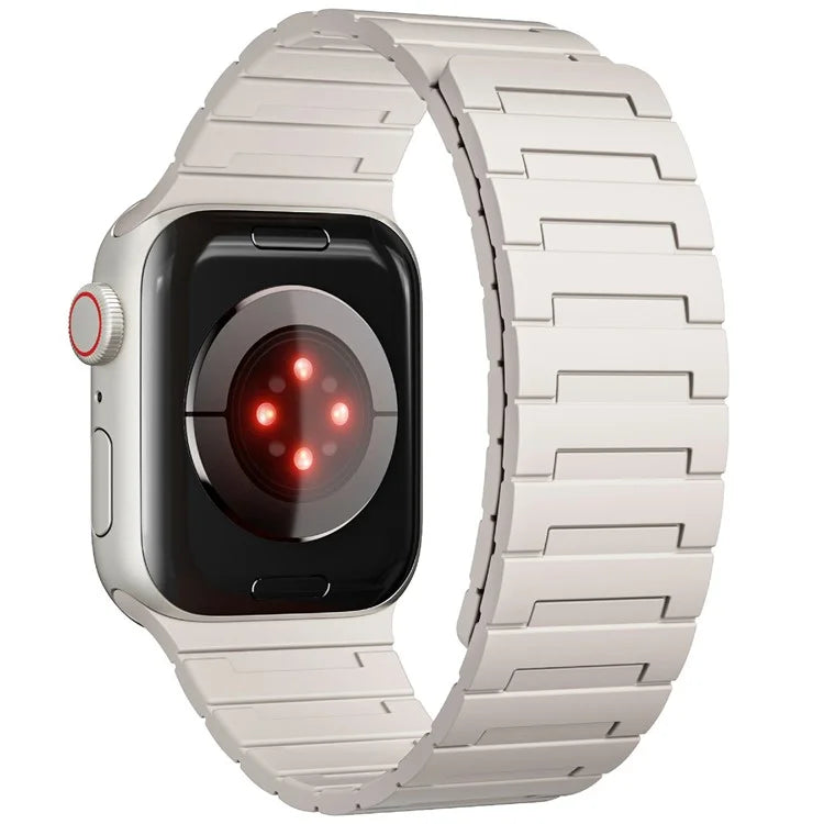 For Apple Watch 10 46mm / Ultra 2 / Ultra 49mm / 9 8 7 45mm / SE (2023) SE (2022) SE 6 5 4 44mm / 3 2 1 42mm Magnetic Silicone Watch Strap