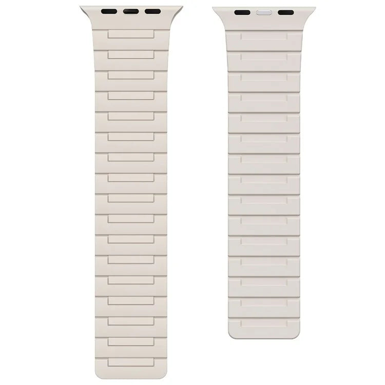 For Apple Watch 10 46mm / Ultra 2 / Ultra 49mm / 9 8 7 45mm / SE (2023) SE (2022) SE 6 5 4 44mm / 3 2 1 42mm Magnetic Silicone Watch Strap