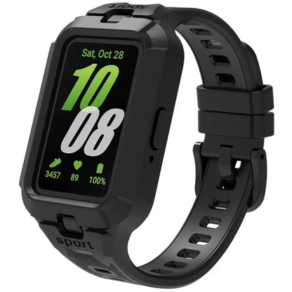 For Samsung Galaxy Fit3 Watch Strap Integrate Silicone Watch Band with Protective Case