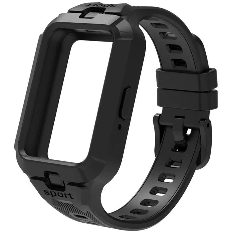 For Samsung Galaxy Fit3 Watch Strap Integrate Silicone Watch Band with Protective Case