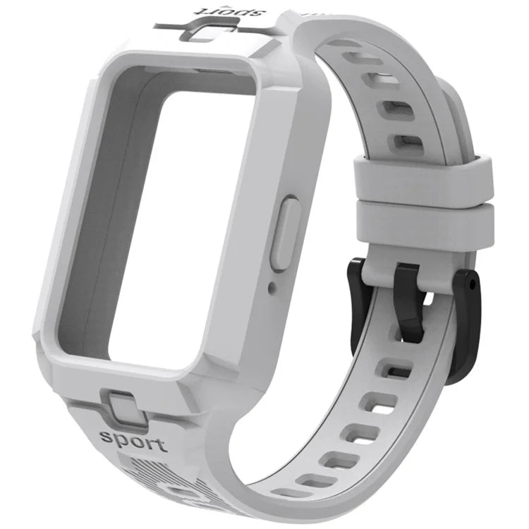 For Samsung Galaxy Fit3 Watch Strap Integrate Silicone Watch Band with Protective Case