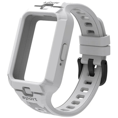 For Samsung Galaxy Fit3 Watch Strap Integrate Silicone Watch Band with Protective Case