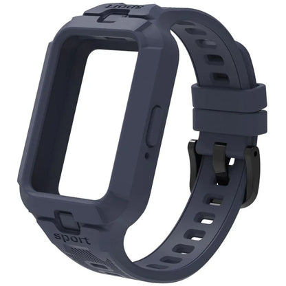 For Samsung Galaxy Fit3 Watch Strap Integrate Silicone Watch Band with Protective Case