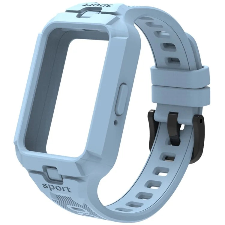 For Samsung Galaxy Fit3 Watch Strap Integrate Silicone Watch Band with Protective Case