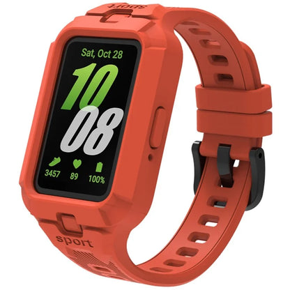 For Samsung Galaxy Fit3 Watch Strap Integrate Silicone Watch Band with Protective Case