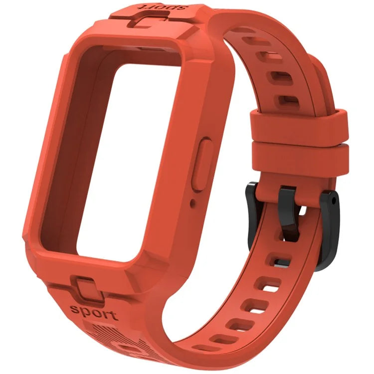 For Samsung Galaxy Fit3 Watch Strap Integrate Silicone Watch Band with Protective Case