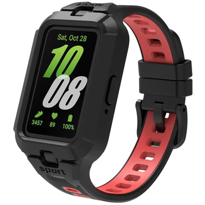 For Samsung Galaxy Fit3 Watch Strap Integrate Silicone Watch Band with Protective Case