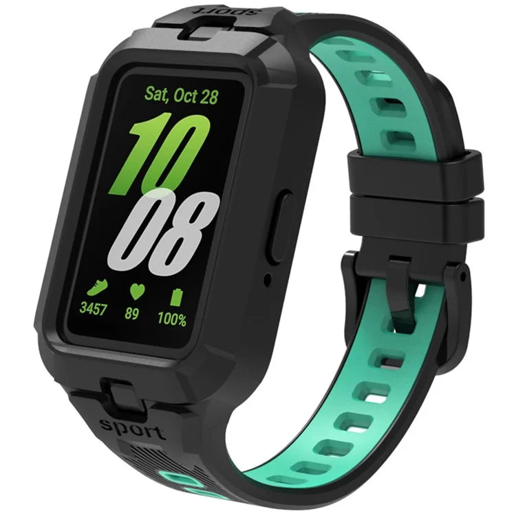 For Samsung Galaxy Fit3 Watch Strap Integrate Silicone Watch Band with Protective Case