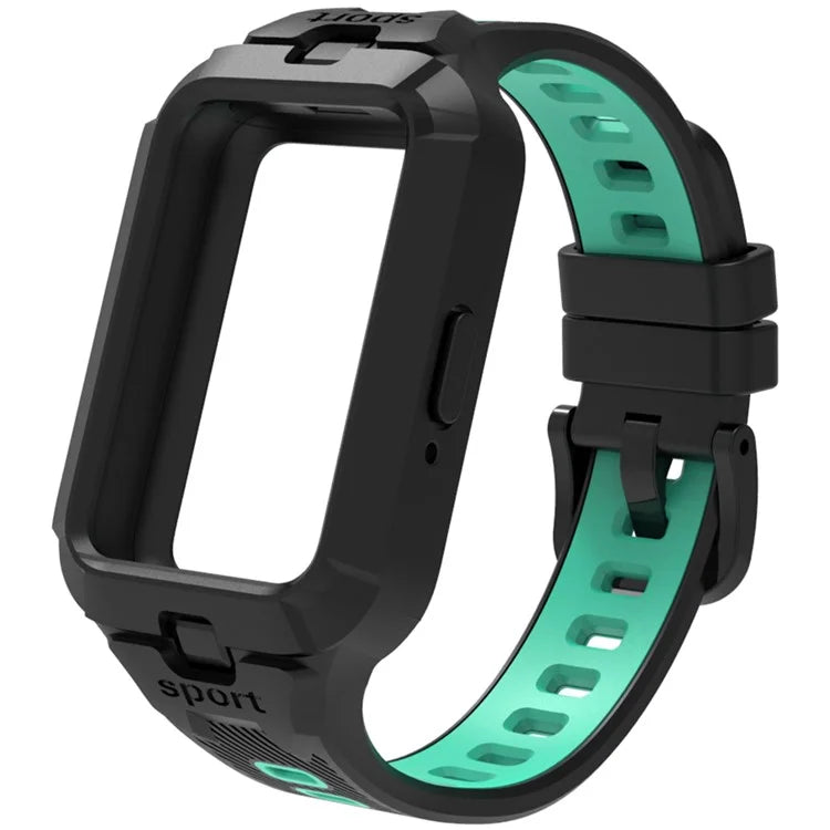 For Samsung Galaxy Fit3 Watch Strap Integrate Silicone Watch Band with Protective Case