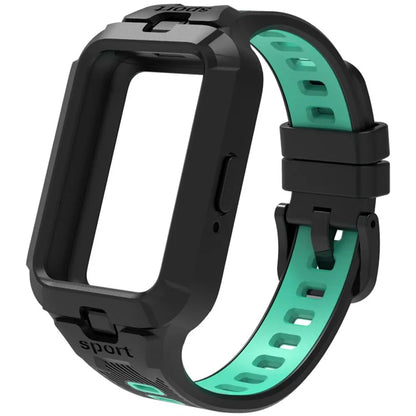 For Samsung Galaxy Fit3 Watch Strap Integrate Silicone Watch Band with Protective Case