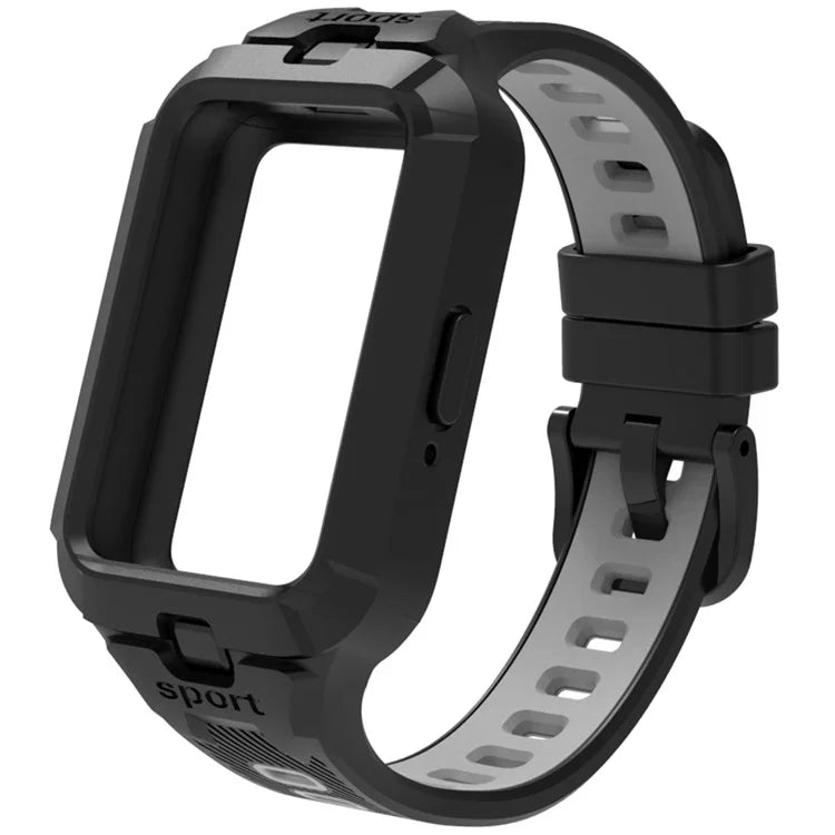 For Samsung Galaxy Fit3 Watch Strap Integrate Silicone Watch Band with Protective Case