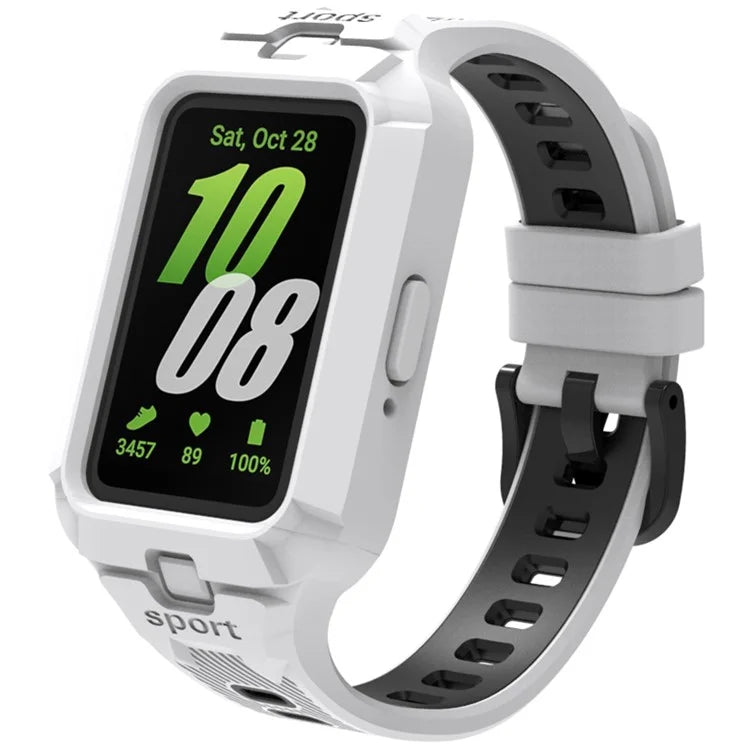 For Samsung Galaxy Fit3 Watch Strap Integrate Silicone Watch Band with Protective Case