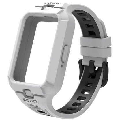 For Samsung Galaxy Fit3 Watch Strap Integrate Silicone Watch Band with Protective Case