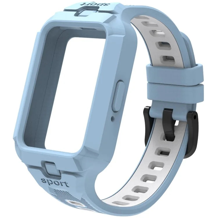 For Samsung Galaxy Fit3 Watch Strap Integrate Silicone Watch Band with Protective Case