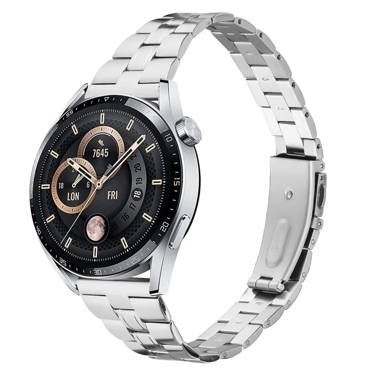 For Fossil Gen 5 Carlyle Fashion Stainless Steel Watch Band Lines Design Replacement Strap - Silver