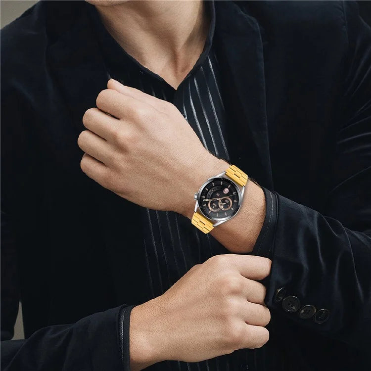 For Xiaomi Watch Color Ultra-Thin 3-Bead Stainless Steel Band Fashion Smartwatch Strap