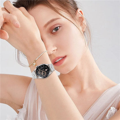 For Xiaomi Watch Color Fashion Ultra-Thin Watch Strap 3-Bead Stainless Steel Wrist Band - Silver