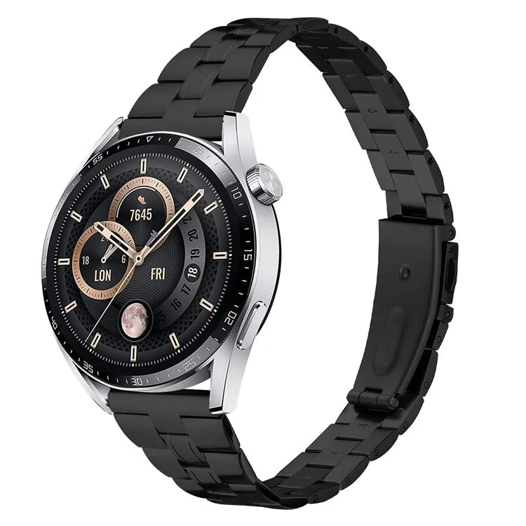 For Huami Amazfit 2 Stratos Watch Strap Stainless Steel Wrist Band Replacement - Black