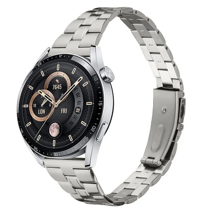For Huawei Watch GT 2 46mm Stainless Steel Watch Strap Band with Folding Clasp Buckle