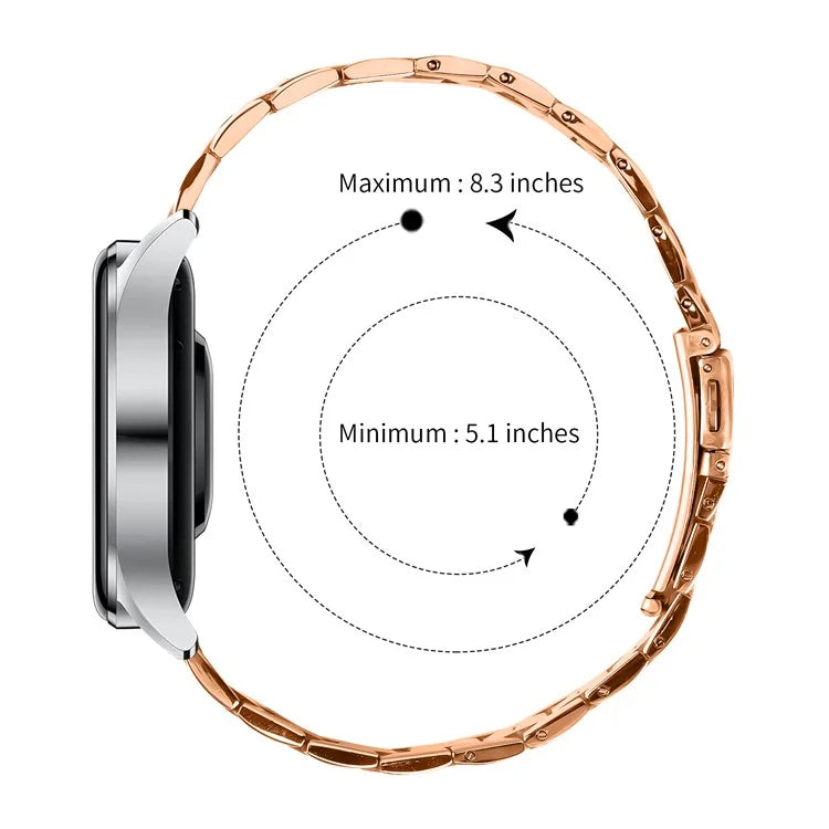 For Samsung Galaxy Watch3 45mm Band Three-Beads Stainless Steel Watch Strap Replacement