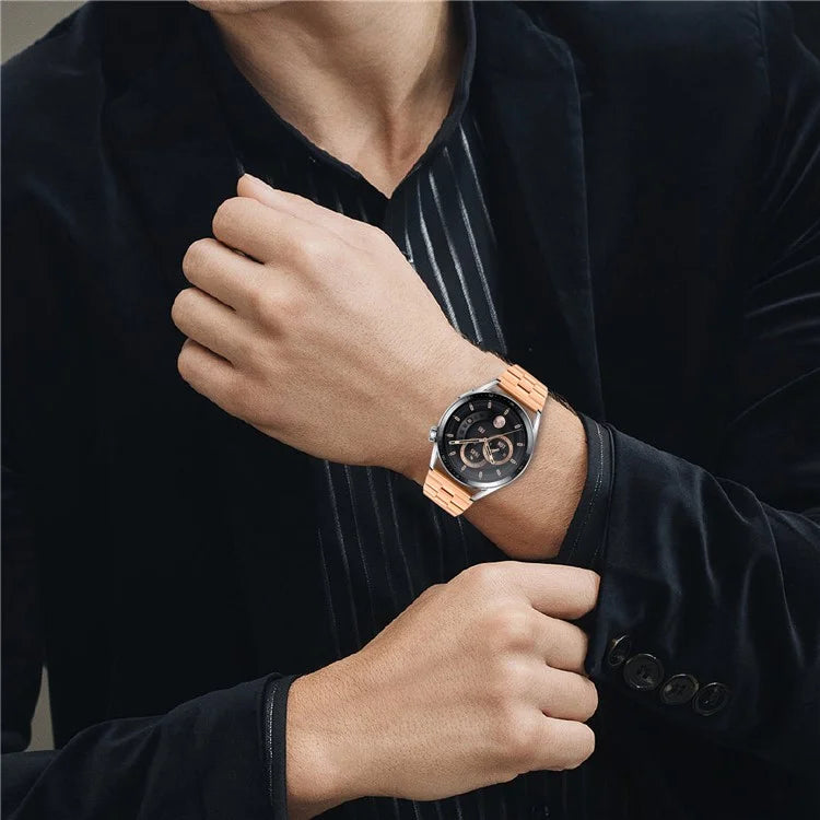 For Samsung Galaxy Watch 46mm Watch Band Folding Clasp Buckle Stainless Steel Strap