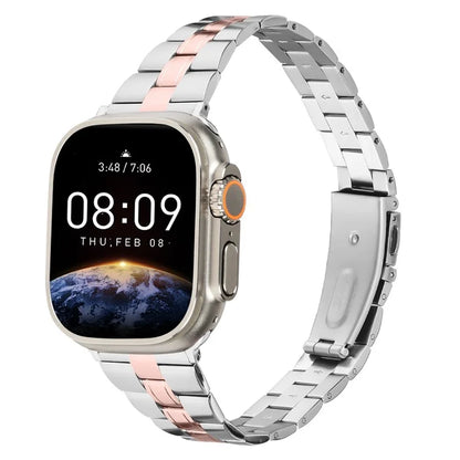 For Apple Watch 10 46mm / Ultra 2 / Ultra 49mm / 9 8 7 45mm / SE (2023) SE (2022) SE 6 5 4 44mm / 3 2 1 42mm Stainless Steel Band