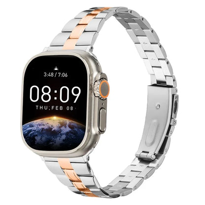 For Apple Watch 10 46mm / Ultra 2 / Ultra 49mm / 9 8 7 45mm / SE (2023) SE (2022) SE 6 5 4 44mm / 3 2 1 42mm Stainless Steel Band
