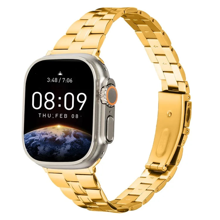 For Apple Watch 10 46mm / Ultra 2 / Ultra 49mm / 9 8 7 45mm / SE (2023) SE (2022) SE 6 5 4 44mm / 3 2 1 42mm Stainless Steel Band