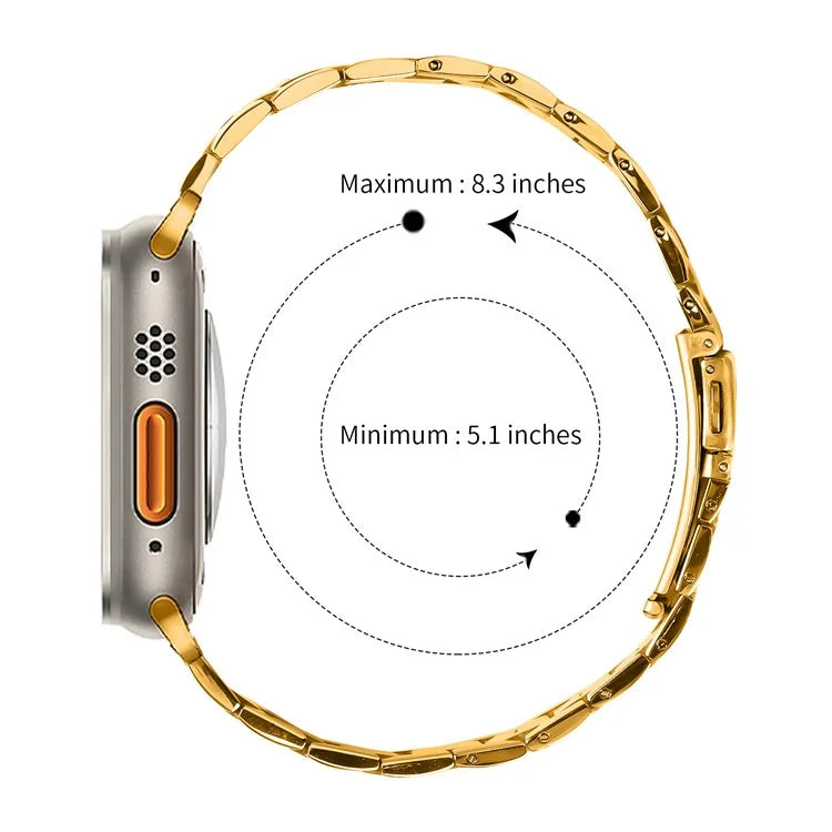 For Apple Watch 10 46mm / Ultra 2 / Ultra 49mm / 9 8 7 45mm / SE (2023) SE (2022) SE 6 5 4 44mm / 3 2 1 42mm Stainless Steel Band
