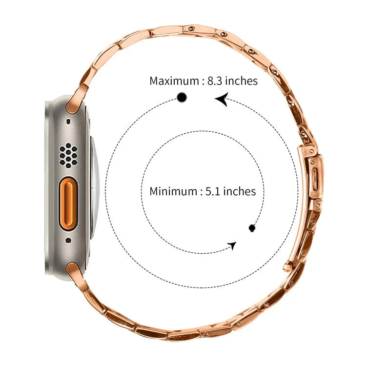 For Apple Watch 10 46mm / Ultra 2 / Ultra 49mm / 9 8 7 45mm / SE (2023) SE (2022) SE 6 5 4 44mm / 3 2 1 42mm Stainless Steel Band
