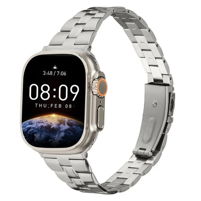For Apple Watch 10 46mm / Ultra 2 / Ultra 49mm / 9 8 7 45mm / SE (2023) SE (2022) SE 6 5 4 44mm / 3 2 1 42mm Stainless Steel Band
