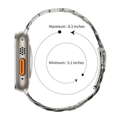 For Apple Watch 10 46mm / Ultra 2 / Ultra 49mm / 9 8 7 45mm / SE (2023) SE (2022) SE 6 5 4 44mm / 3 2 1 42mm Stainless Steel Band