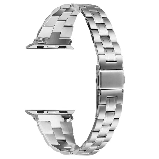 For Apple Watch 10 46mm / Ultra 2 / Ultra 49mm / 9 8 7 45mm / SE (2023) SE (2022) SE 6 5 4 44mm / 3 2 1 42mm Stainless Steel Band - Silver