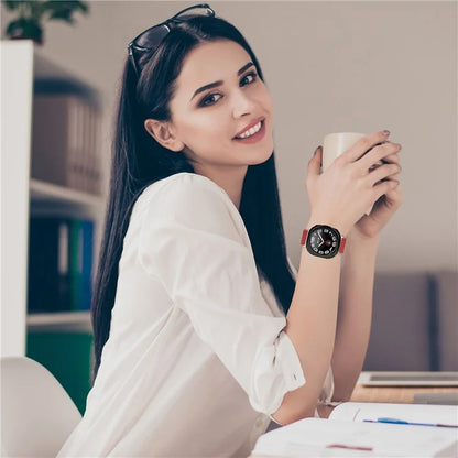For Samsung Galaxy Watch Ultra 47mm Wrist Strap Genuine Cow Leather Smartwatch Band