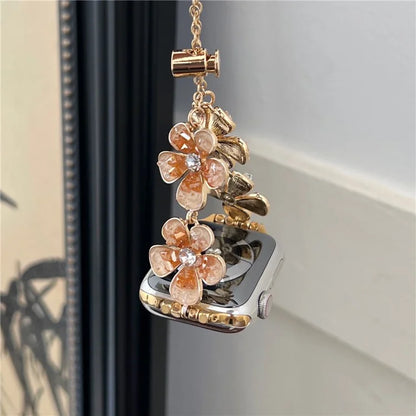 For Apple Watch 10 46mm / Ultra 2 / Ultra 49mm / 9 8 7 45mm / SE (2023) SE (2022) SE 6 5 4 44mm / 3 2 1 42mm Flower Chain Strap