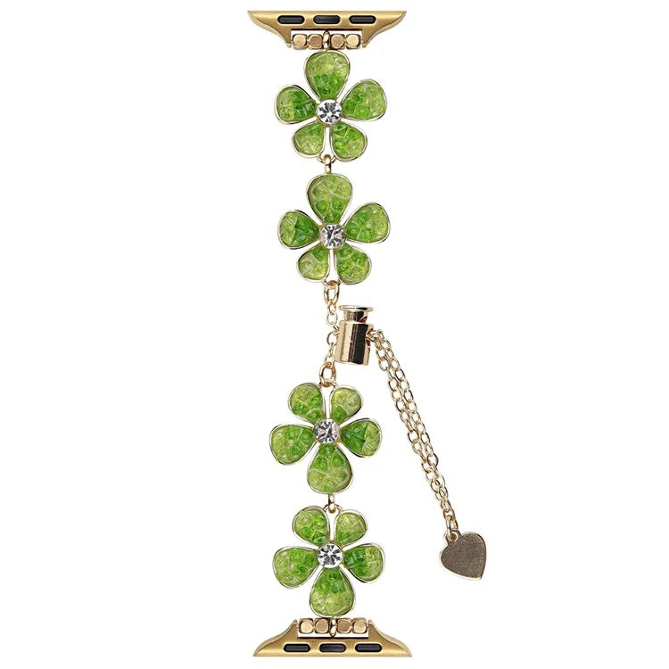 For Apple Watch 10 46mm / Ultra 2 / Ultra 49mm / 9 8 7 45mm / SE (2023) SE (2022) SE 6 5 4 44mm / 3 2 1 42mm Flower Chain Strap
