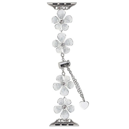 For Apple Watch 10 46mm / Ultra 2 / Ultra 49mm / 9 8 7 45mm / SE (2023) SE (2022) SE 6 5 4 44mm / 3 2 1 42mm Flower Chain Strap