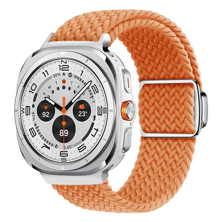 For Samsung Galaxy Watch Ultra 47mm Braided Watch Band Magnetic Wrist Strap