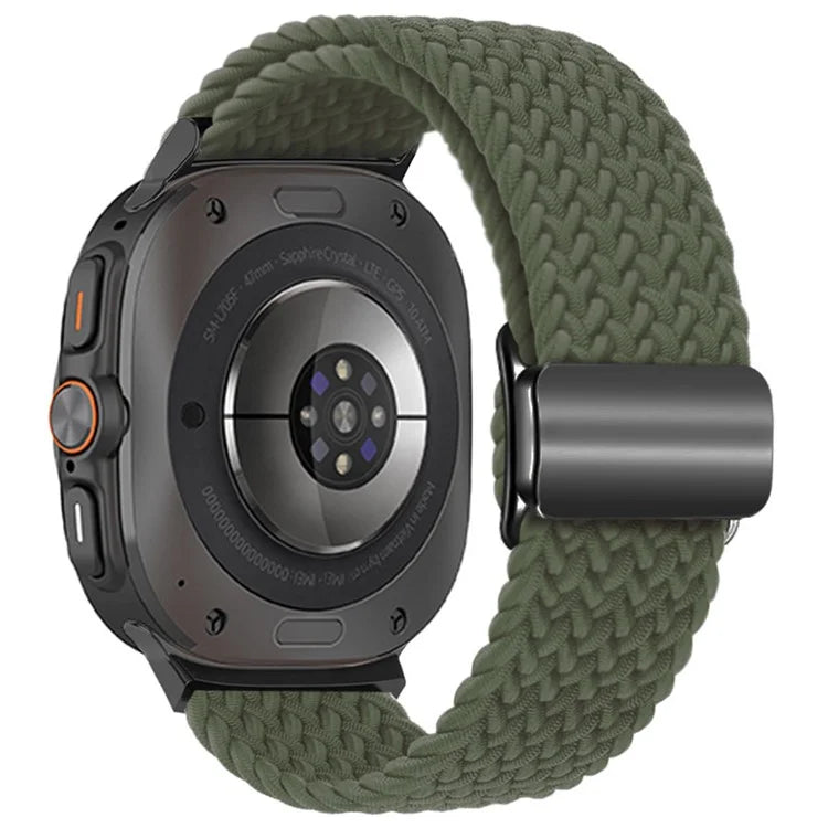 For Samsung Galaxy Watch Ultra 47mm Braided Watch Band Magnetic Wrist Strap