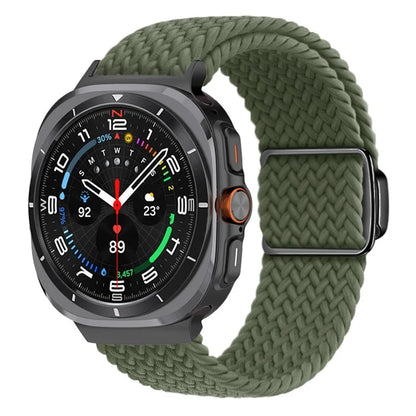 For Samsung Galaxy Watch Ultra 47mm Braided Watch Band Magnetic Wrist Strap