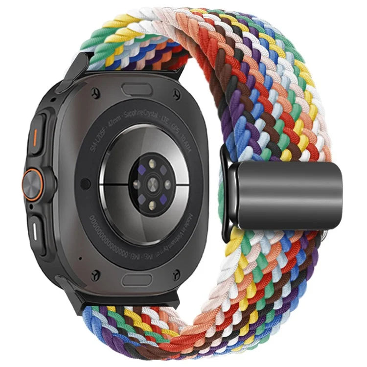 For Samsung Galaxy Watch Ultra 47mm Braided Watch Band Magnetic Wrist Strap